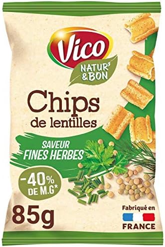 VICO - Chips De Lentilles Fines Herbes 85G - Lot De 4