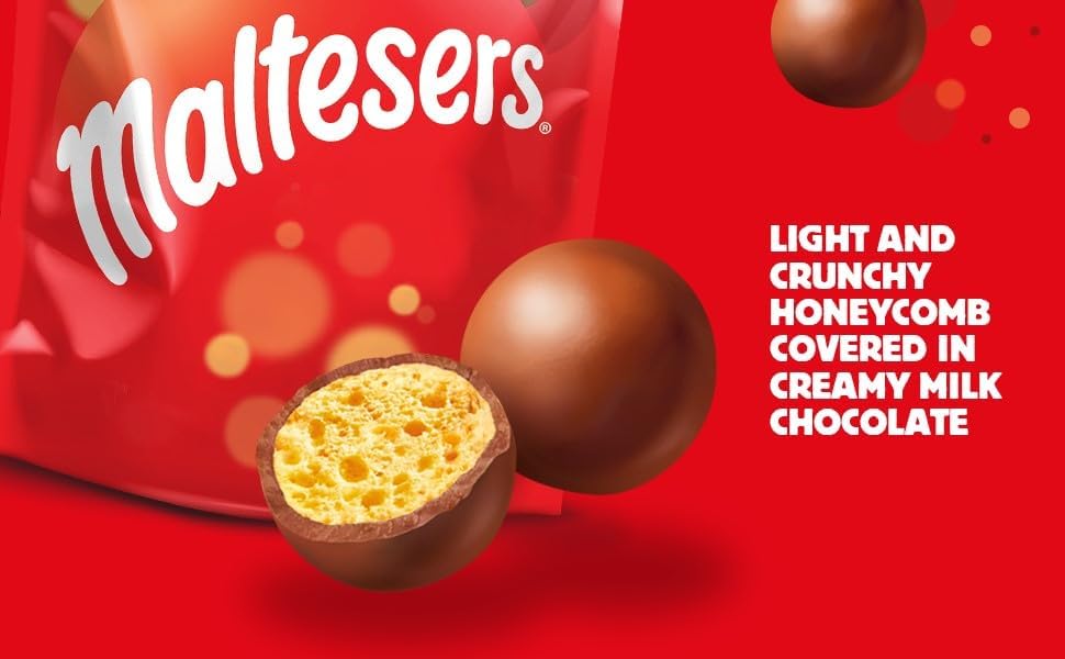 MALTESERS Bonbons Chocolat au Lait Cœur Croquant Format Partage 192,5g