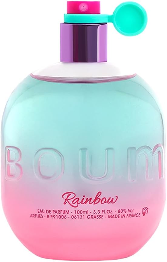 JEANNE ARTHES - Eau de Parfum Femme Boum Rainbow - Floral & Fruité - Musc et Vanille- Fabriqué en France à Grasse - Cadeau Femme - Flacon Vaporisateur 100 ml