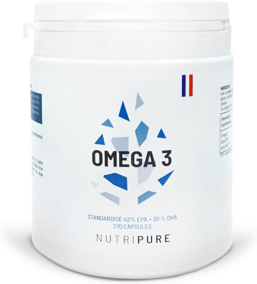 Nutripure - Omega 3 Epax® 2400 mg - EPA 1260 mg & DHA 900 mg - 270 Gélules