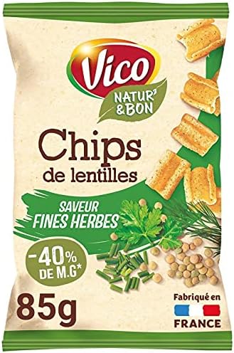 VICO - Chips De Lentilles Fines Herbes 85G - Lot De 4