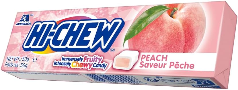 HI-CHEW Bonbons à Mâcher Saveur Pêche 15 Étuis X 50 g
