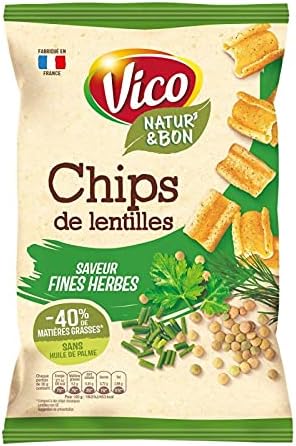 VICO - Chips De Lentilles Fines Herbes 85G - Lot De 4
