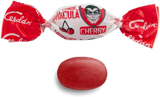 Caramelos Cerdán - Bonbons Dur Dracula Goût de Cerise | Sans Gluten et Sans Allergènes | Fêtes & Halloween | Sac 150 Bonbons - 500g