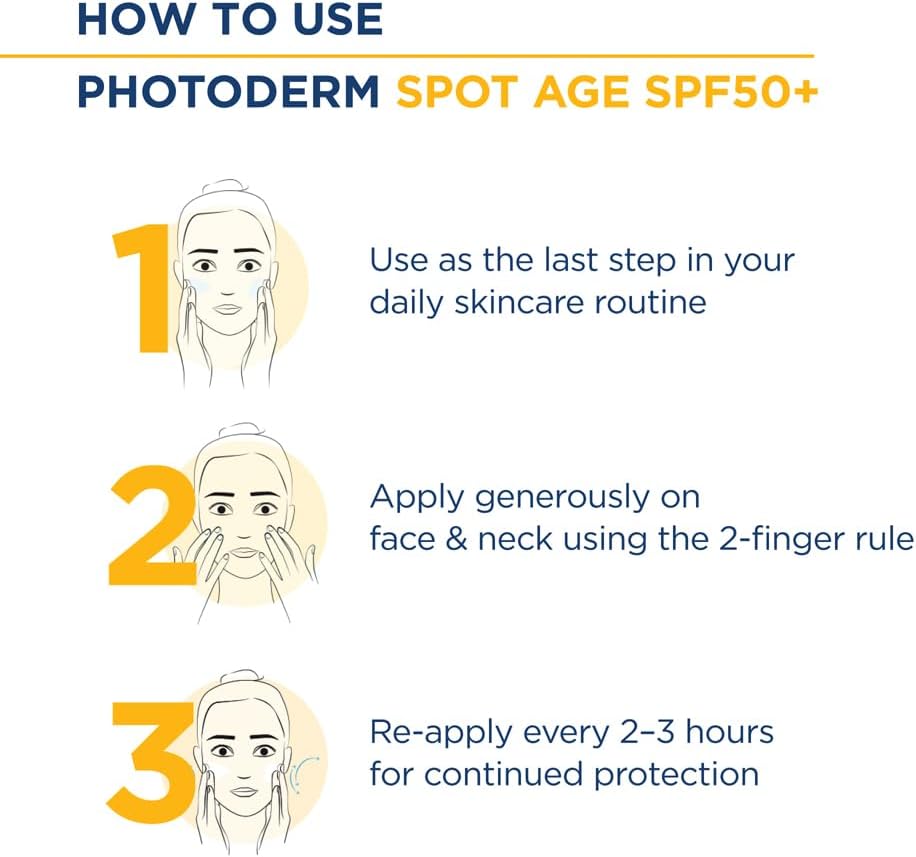 BIODERMA Photoderm Spot-Age SPF50+ Crème solaire très haute protection - Riche en antioxydants, réduit taches brunes et rides - Peaux hyperpigmentées - Recommandée par des dermatologues - Tube 40 ml
