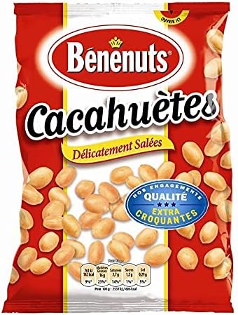 BÉNÉNUTS - Cacahuetes Tostados y Salados 410G - Pack de 4 - Oferta Especial