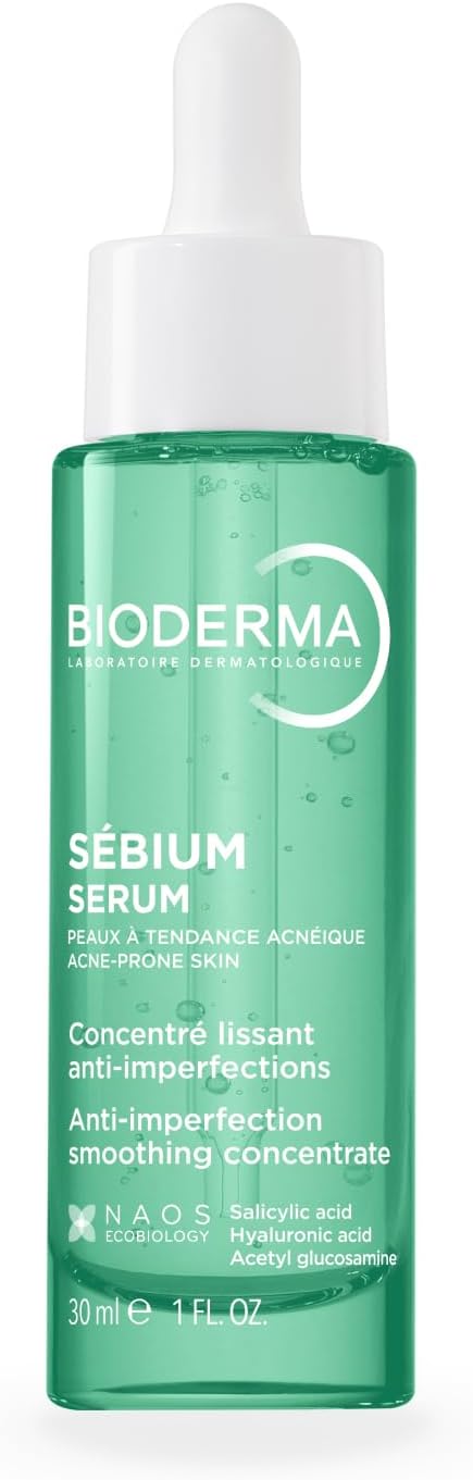 BIODERMA Sébium Sérum – Action anti-imperfections contre les boutons, les pores dilatés et les ridules – Peaux adultes à tendance acnéique – Prescrit par des dermatologues – Pipette 30 ml