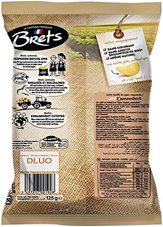 BRET'S - Patatas Fritas Sabor Camembert 125G - Pack De 4