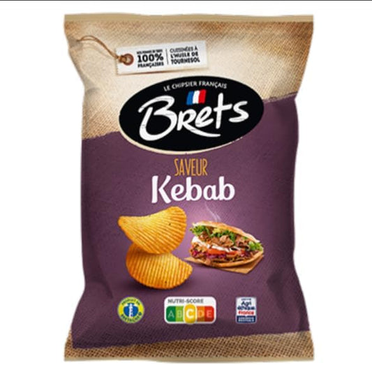 CHIPS BRETS onduladas sabor Kebab - 125 G LOTE DE 4