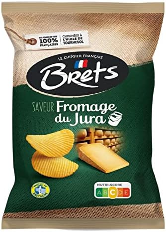 BRET'S - Patatas Fritas con Queso del Jura 125G - Pack de 4