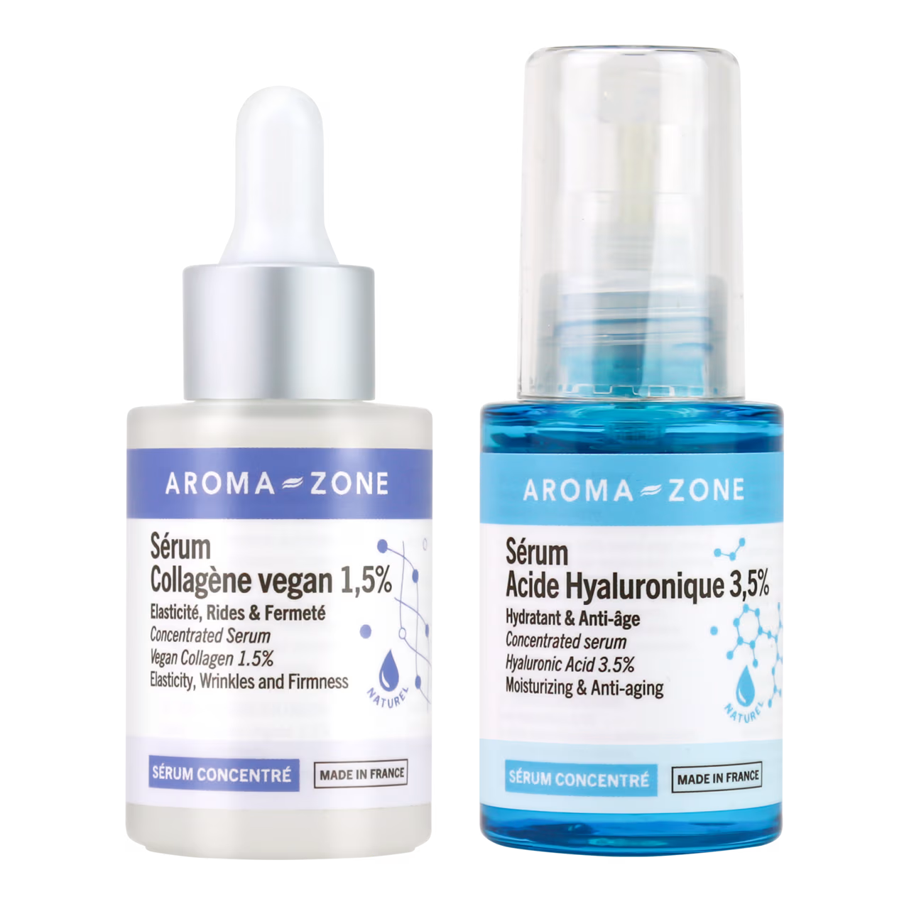 Aroma-zone acide hyaluronique et Collagène Sérum Crème et Complément Alimentaire