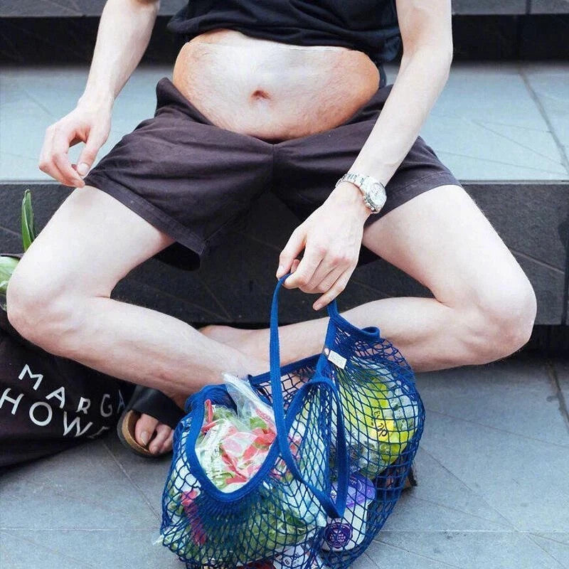 Funny Fake Belly Waist Bag Novelty Fanny Pack Dad Bod Belly Pouch PU Leather USA