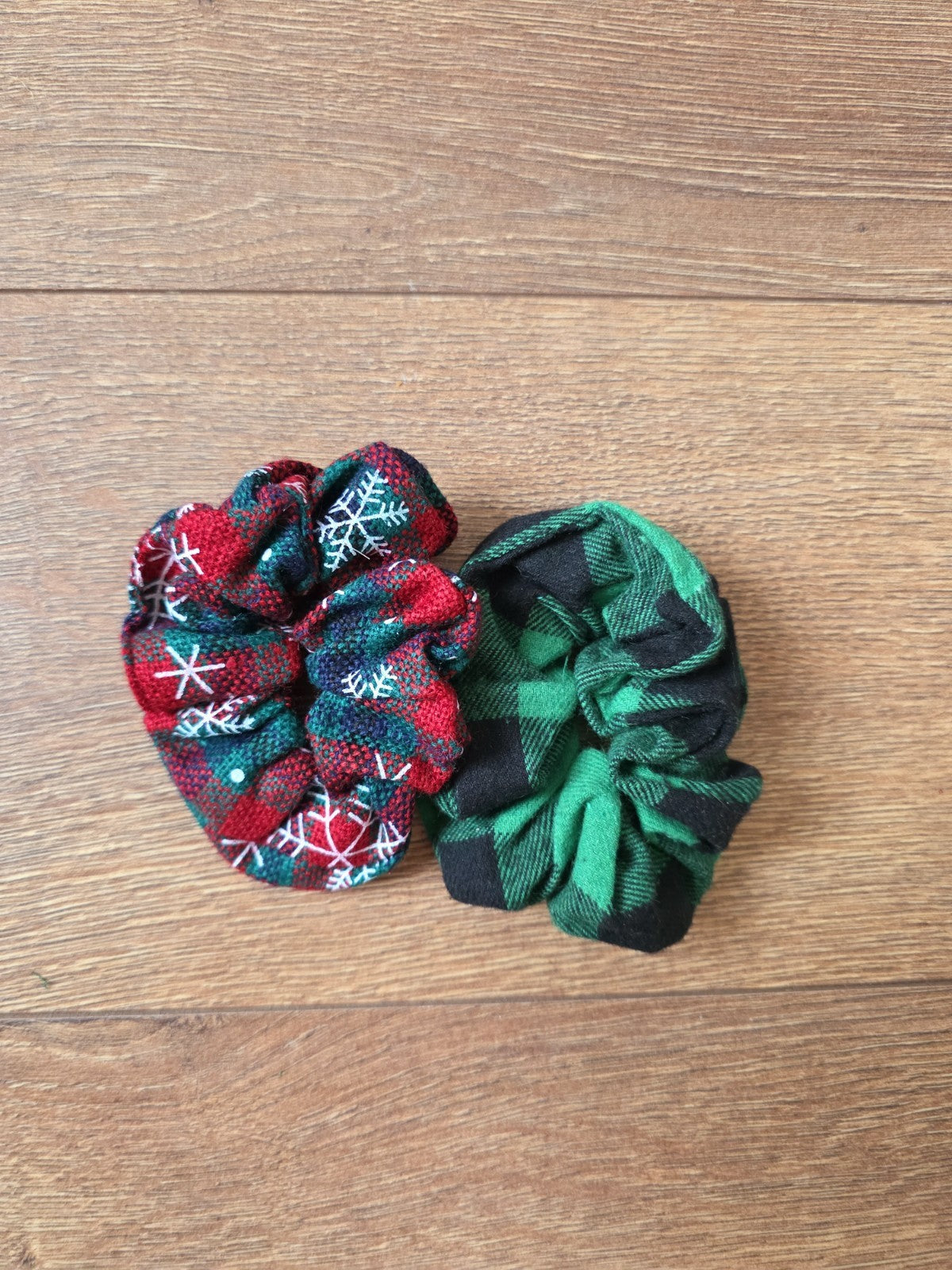 Élastique Chouchou De Noël  Cadeau Offre Fête Accessoires Cheveux Femme Fille X2