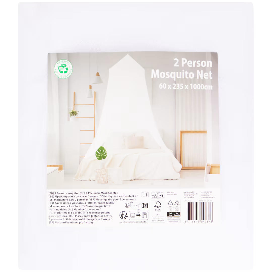 Moustiquaire lit 2 personnes Voile insecte moustique 60x235x1000 protège et cozy
