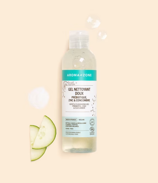 Aroma zone-Gel nettoyant doux Prébiotique, Zinc & Concombre