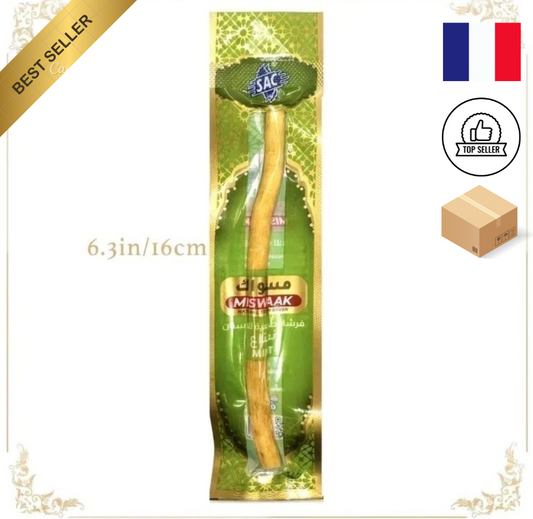 1 Pièce Miswak - Siwak- Brosse À Dent Naturelle,Natural Toothbrush, Menthe Frais