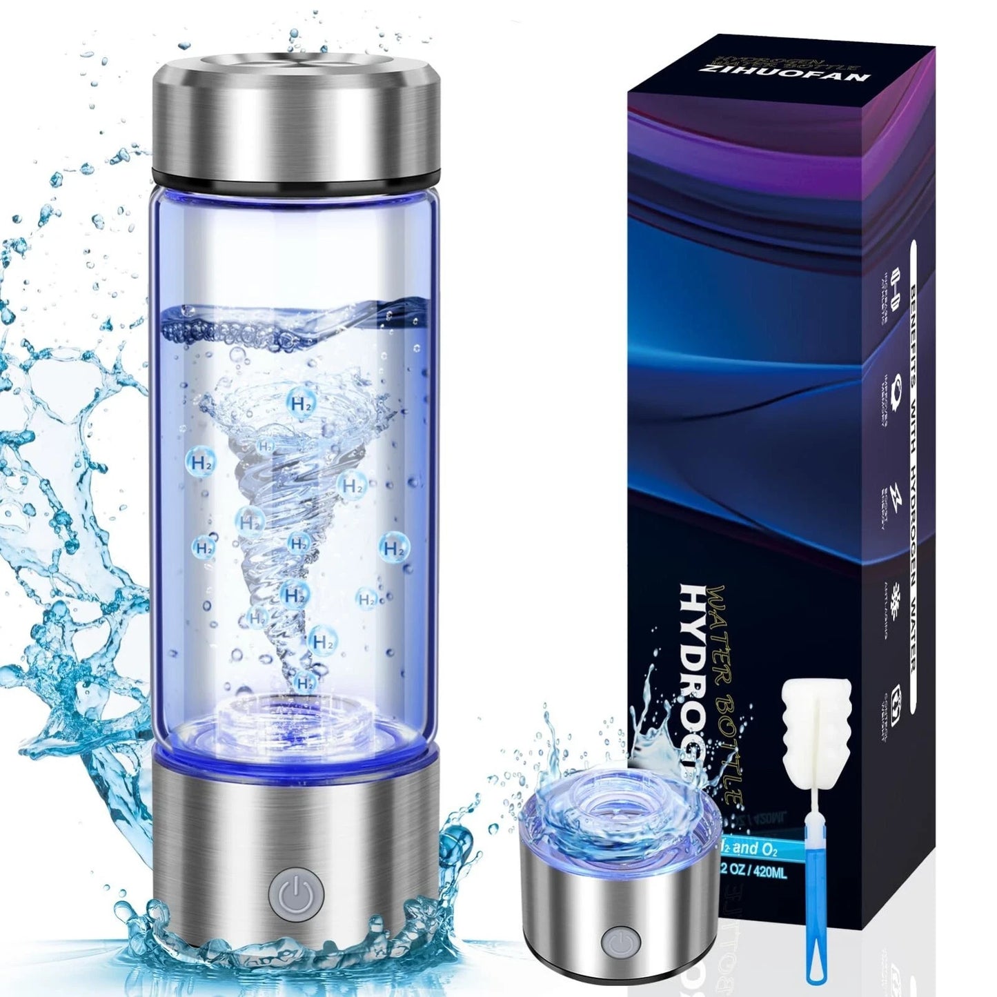Hydrogen Water Bottle Generator – Portable Rechargeable Rich Water Maker