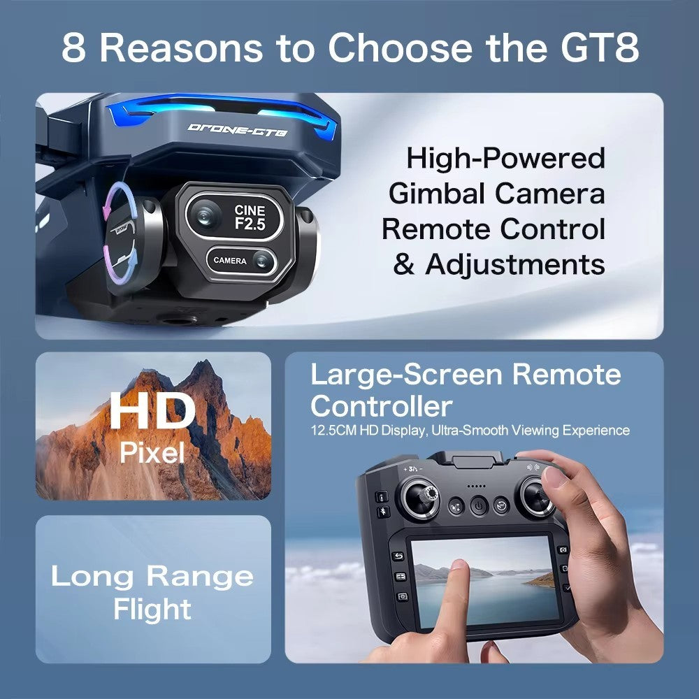 2026 New GT8 Drone GPS 8K Professional HD 360° Dual Cameras 5G WIFI - USA