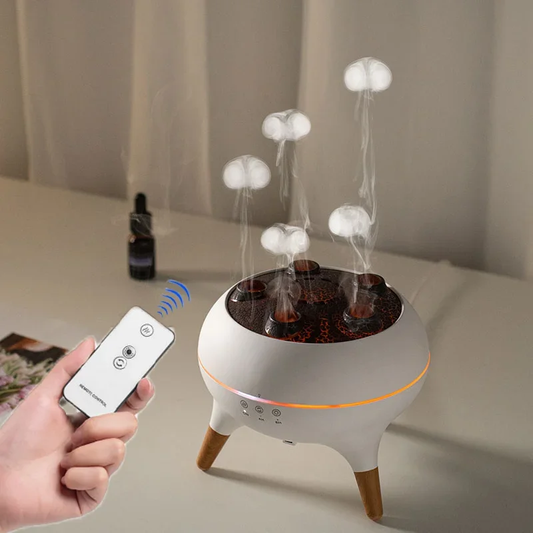Jellyfish Air Humidifier 250ML Aroma Diffuser RGB Night Light Remote