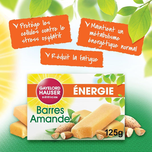 Gayelord Hauser - Barres Amandes 125G Vitamines C et anti-oxydant - lot de 3