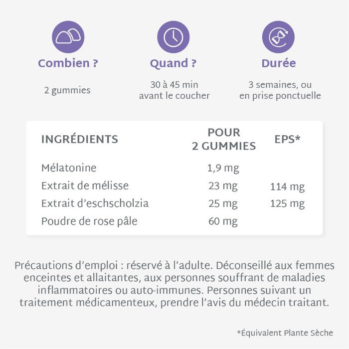 Complément Alimentaire Sommeil Miumlab Sans Sucres Gummies X42
