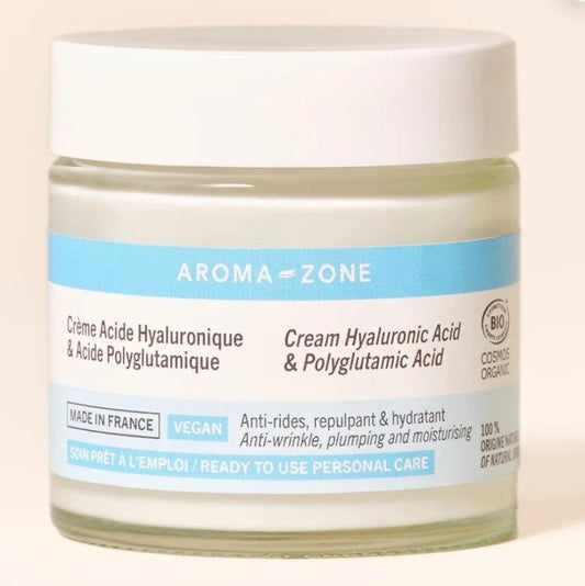 Aroma zone Crème Acide Hyaluronique & Acide Polyglutamique 50ml hydratation 48h!
