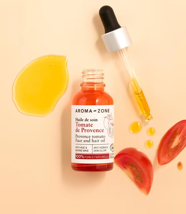 🍅 Huile de Soin Tomate de Provence BIO – Teint Éclatant & Anti-Âge Naturel 🍅