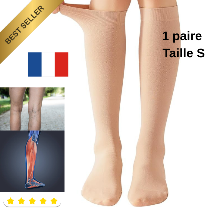 Taille S Chaussettes de Compression Contention contre les Varices fatigue jambes