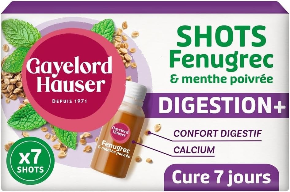 GAYELORD HAUSER Fenugrec Shot digestion Menthe poivrée Favorise la digestion FR