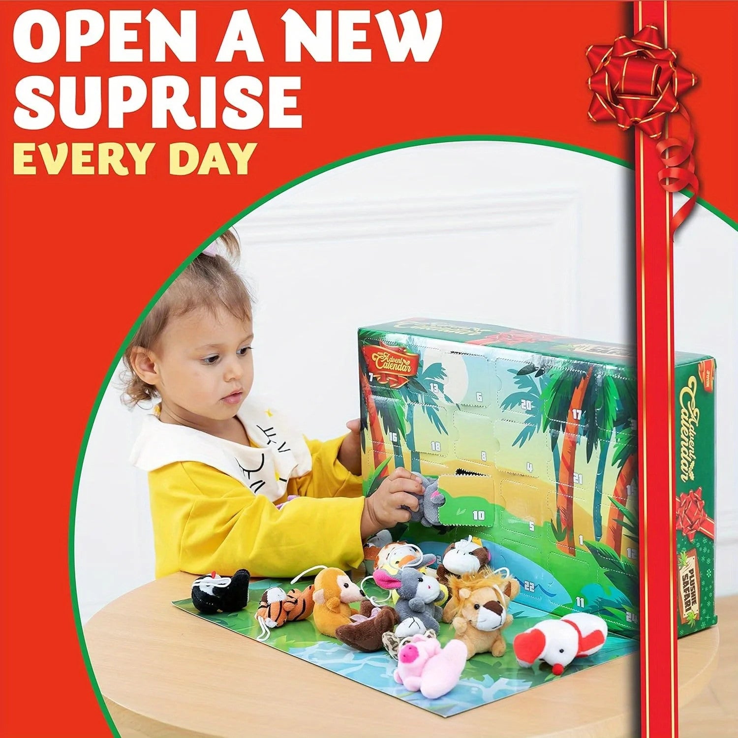 🧸 Calendrier de l'Avent 2026 — 24 Mini-Peluches Animaux & Noël