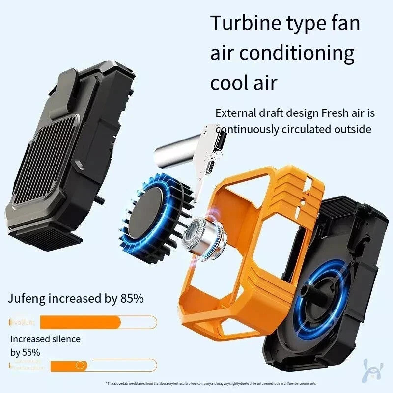 4000mAh Portable Waist Clip Fan Hanging Cooling USB Rechargeable Power Bank