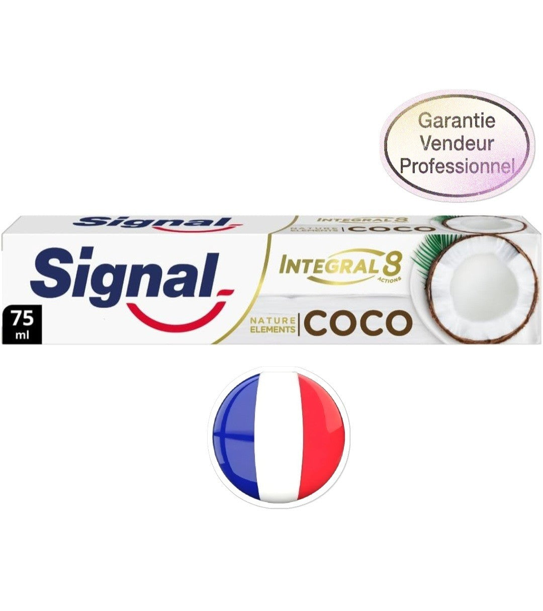 Dentifrice blanchissant les dents blanc Signal COCO visible en 3 jours 75ML 🇫🇷