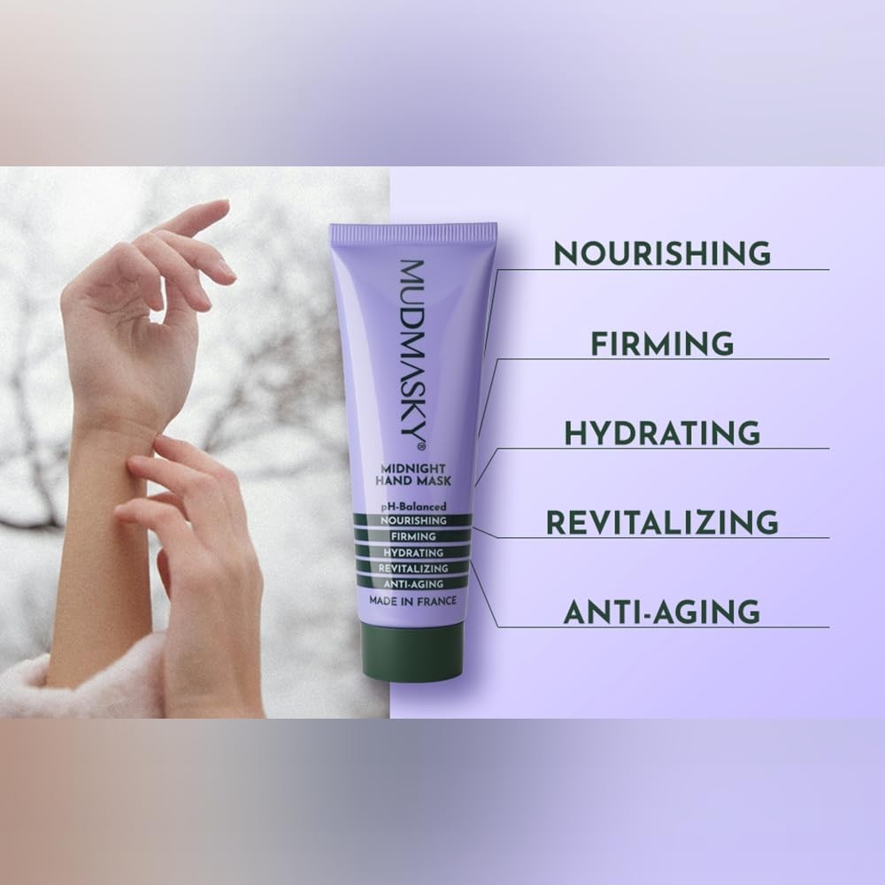 MUDMASKY masque mains de nuit anti-âge revitalisant régénérant 40 ml France