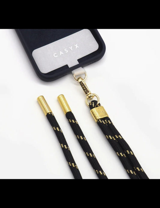 BigBen Bandoulière pour Téléphone Universelle Doré Noir Adaptable Mixte Réglable