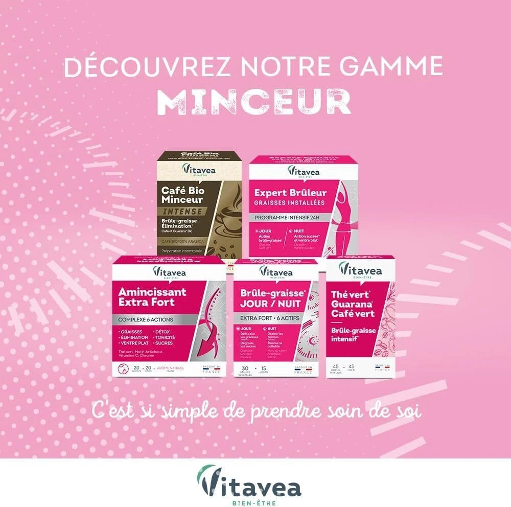 Vitavea Café Minceur BIO Intense Elimination Brûle-graisse 100% Arabica 12 sac