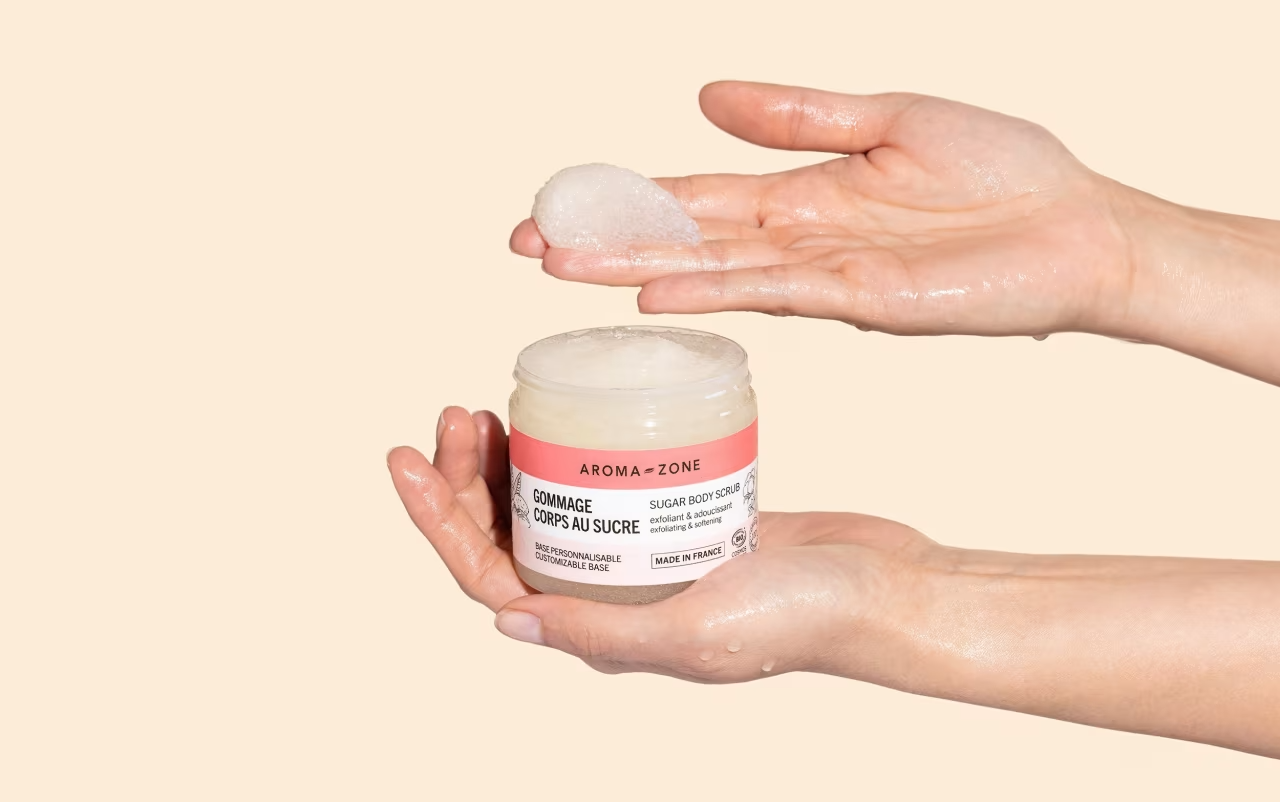 Aroma-zone Gommage corps au sucre BIO Exfoliant