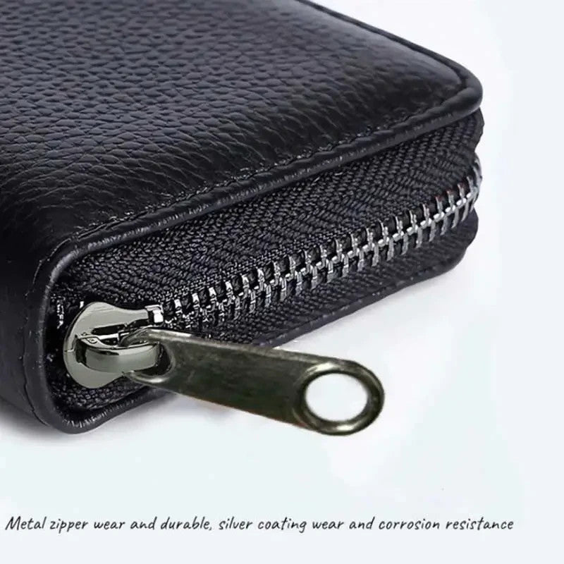 Portefeuille Pour Homme En Cuir PU Noir Porte Carte De Crédit Monnaie Billet