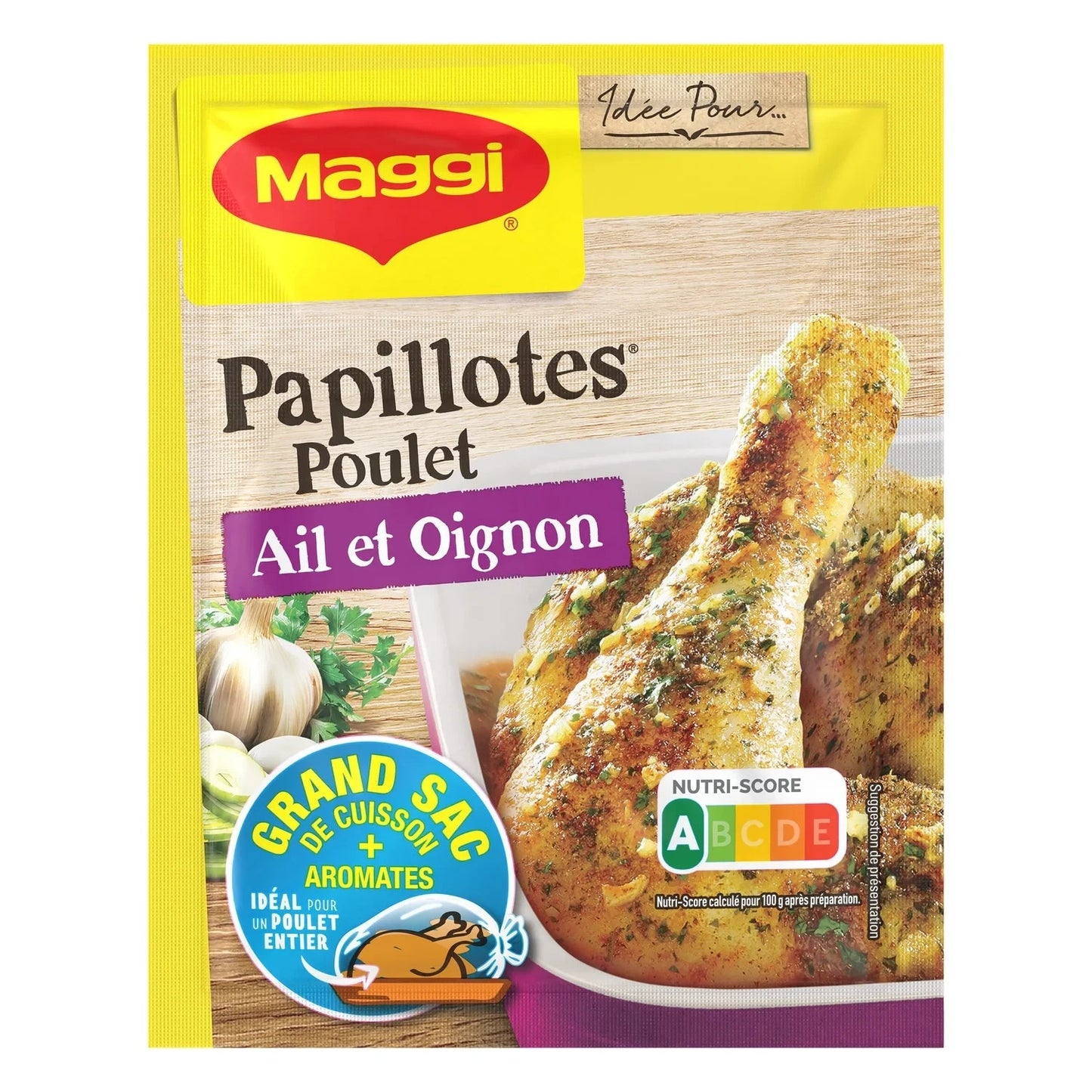 Maggi Papillotes poulet ail/oignon MAGGI le sachet de 36 g