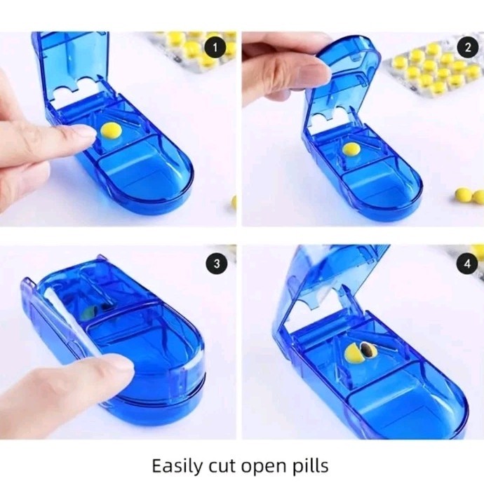 💊 Coupe-Comprimé Médicament Bleu – Pratique, Précis et Compact ! 💊 Maison