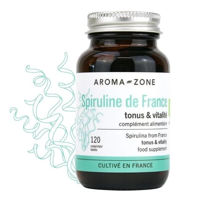 Spiruline de France BIO 120 comprimés complément alimentaire fatigue passagère