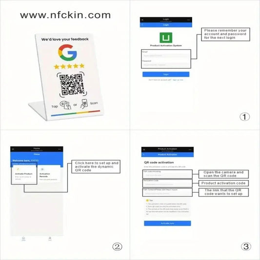 Plaque Avis Google | Panneau de Code NFC social Google Review- Fr restaurant bar
