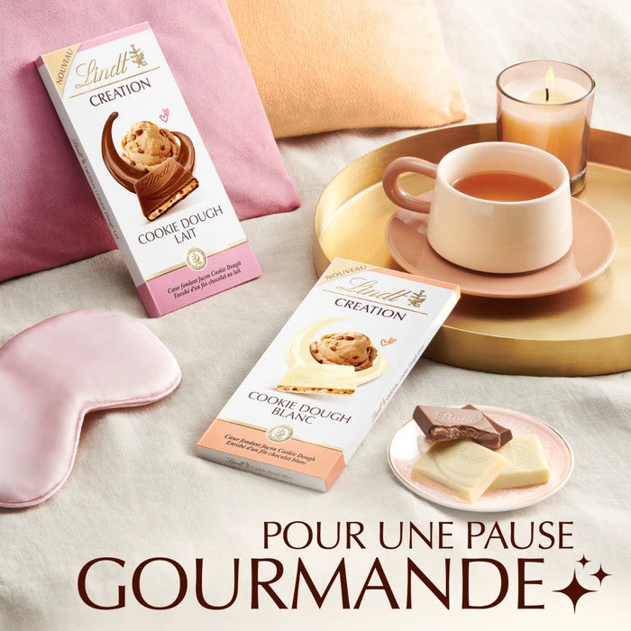 Tablette de chocolat Cookie Dough lait LINDT CREATION La tablette de 150g