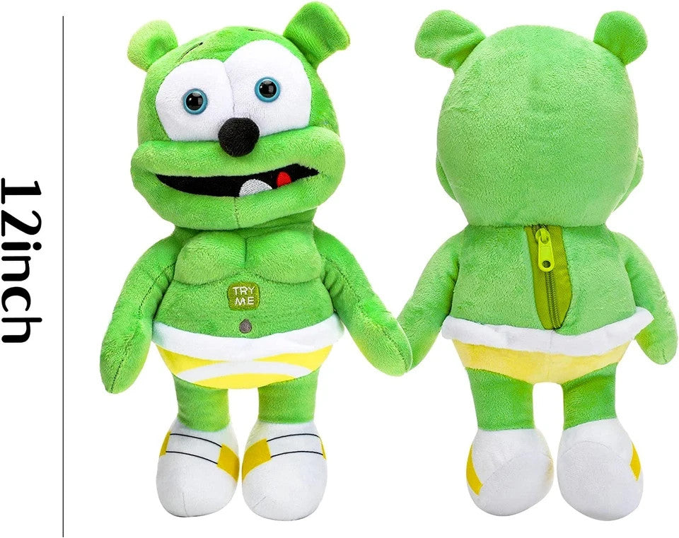 NEW Gummy Bear Plush Green Singing Bear Toy Christmas Celebration Props Toys