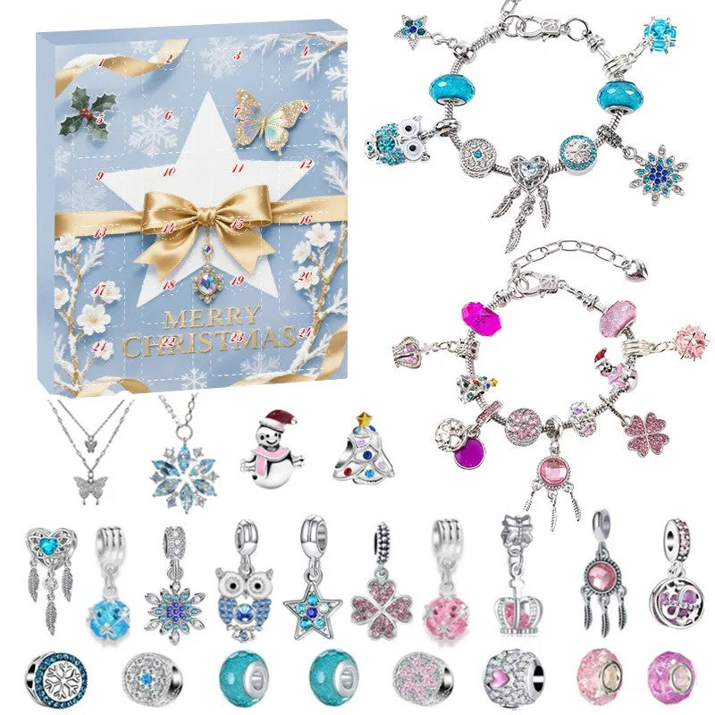 Calendrier de l'Avent 2026 Bijoux Bracelet DIY 24 Jours Compte a Rebours Noel