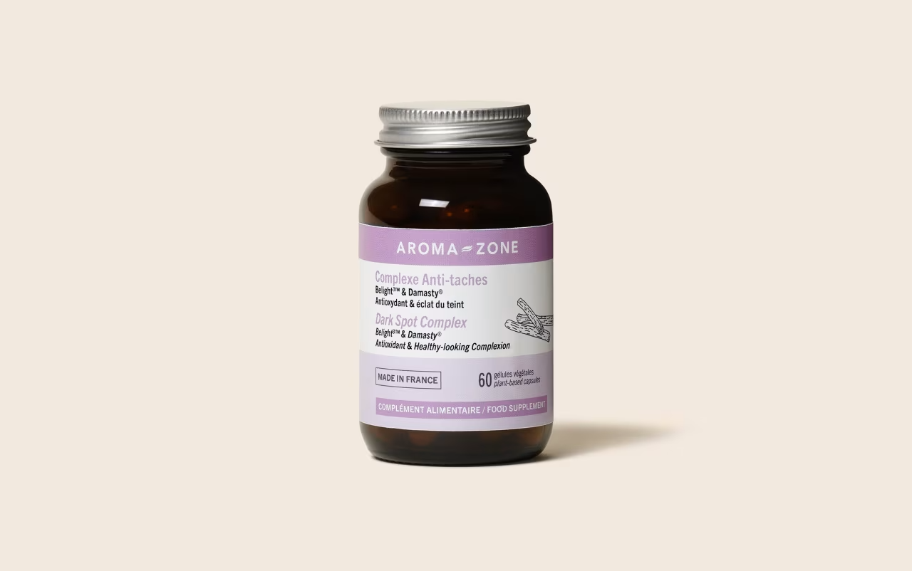 Aroma-Zone Vegan complément Anti-taches 60 Gélules Belight Damasty Vitamine C