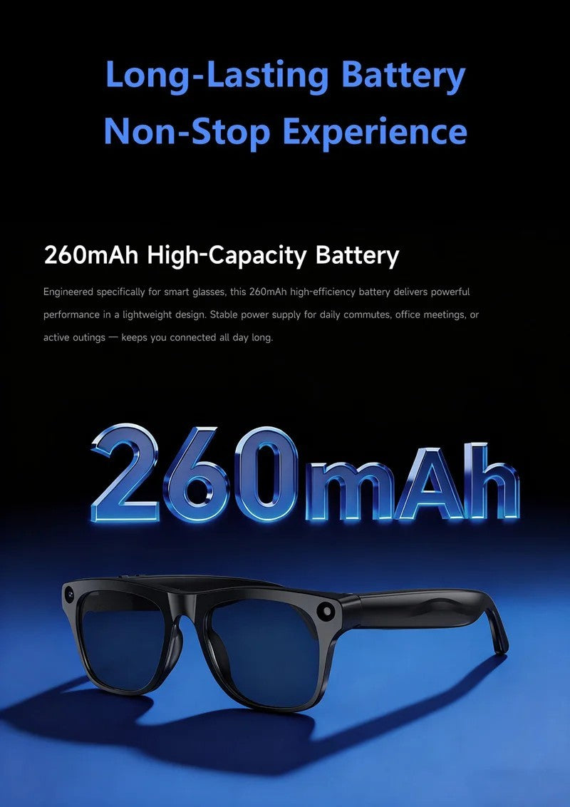 AI Smart Glasses 2026 HD Camera Video Recording Translation Bluetooth Photochrom