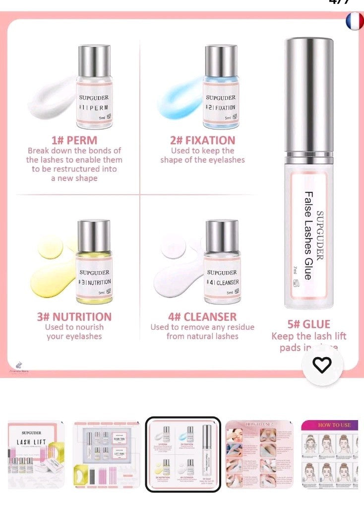 2025 Kit Rehaussement Cils, Lash lift Kit, Kit Complet Maison Et Professionnel 