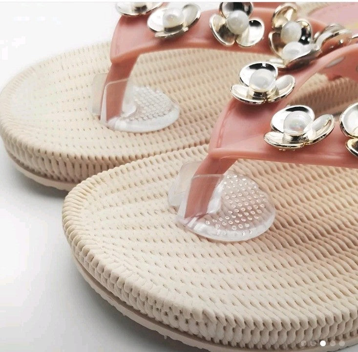 2pcs Protection sandales Tong Coussin de Silicone Gel Pads Protecteur d'orteil