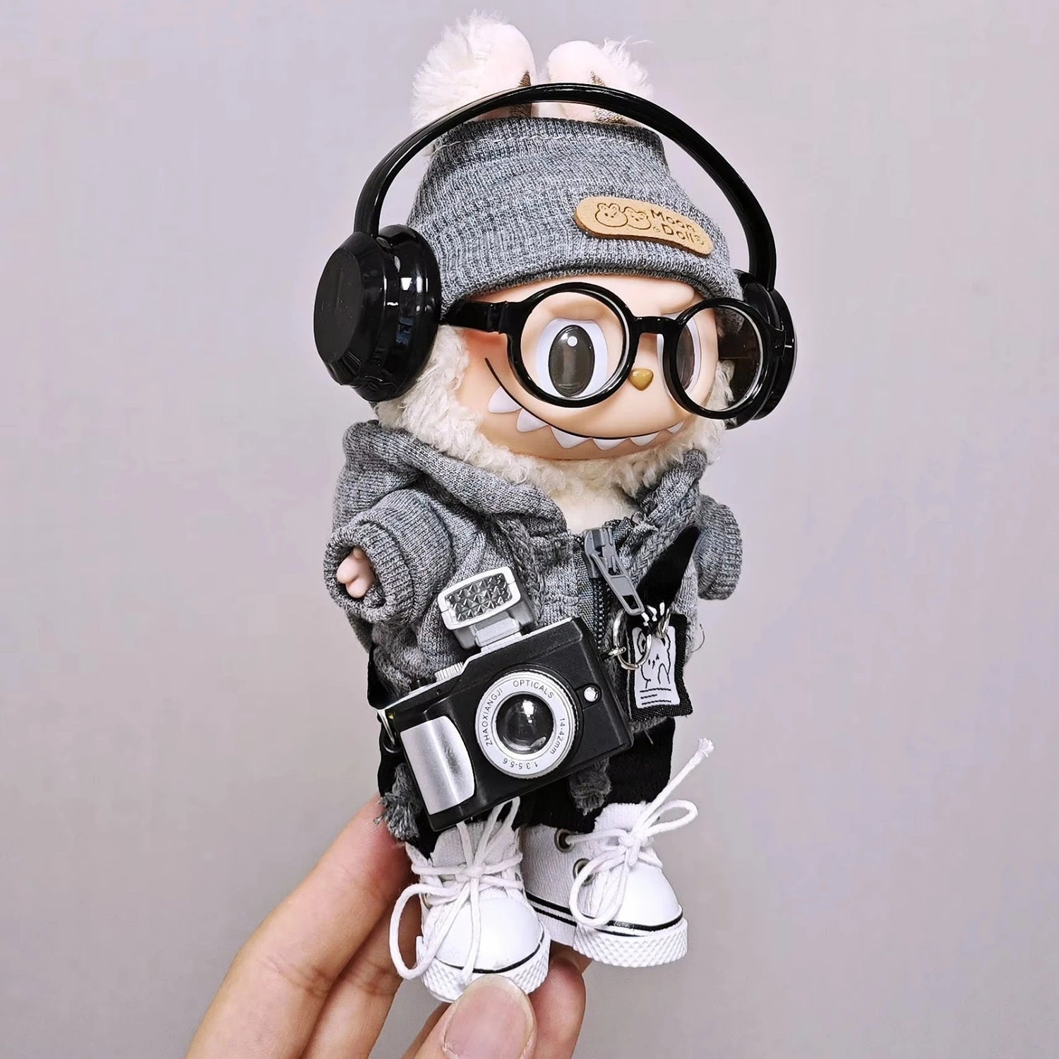 (NO DOLL) 7 Pcs Clothes Set For 17cm Doll The Monster Plush Doll- USA