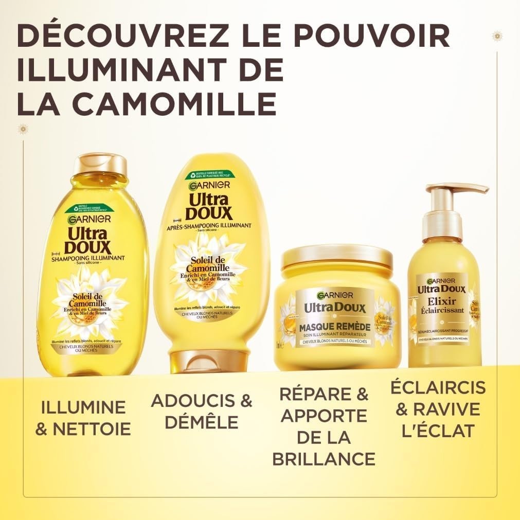 Garnier Ultra Doux Élixir Éclaircissant Progressif Blond Camomille Miel 120ml